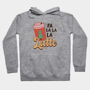 Funny Retro Latte Coffee Holiday Christmas Hoodie